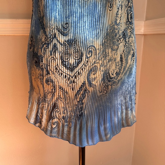 Vintage Piano Micro Pleated Ruffle Blouse Y2K Whimsigoth Art To Wear Fairy - Picture 10 of 17